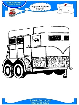 Çocuklar İçin Karavan Boyama Sayfaları 